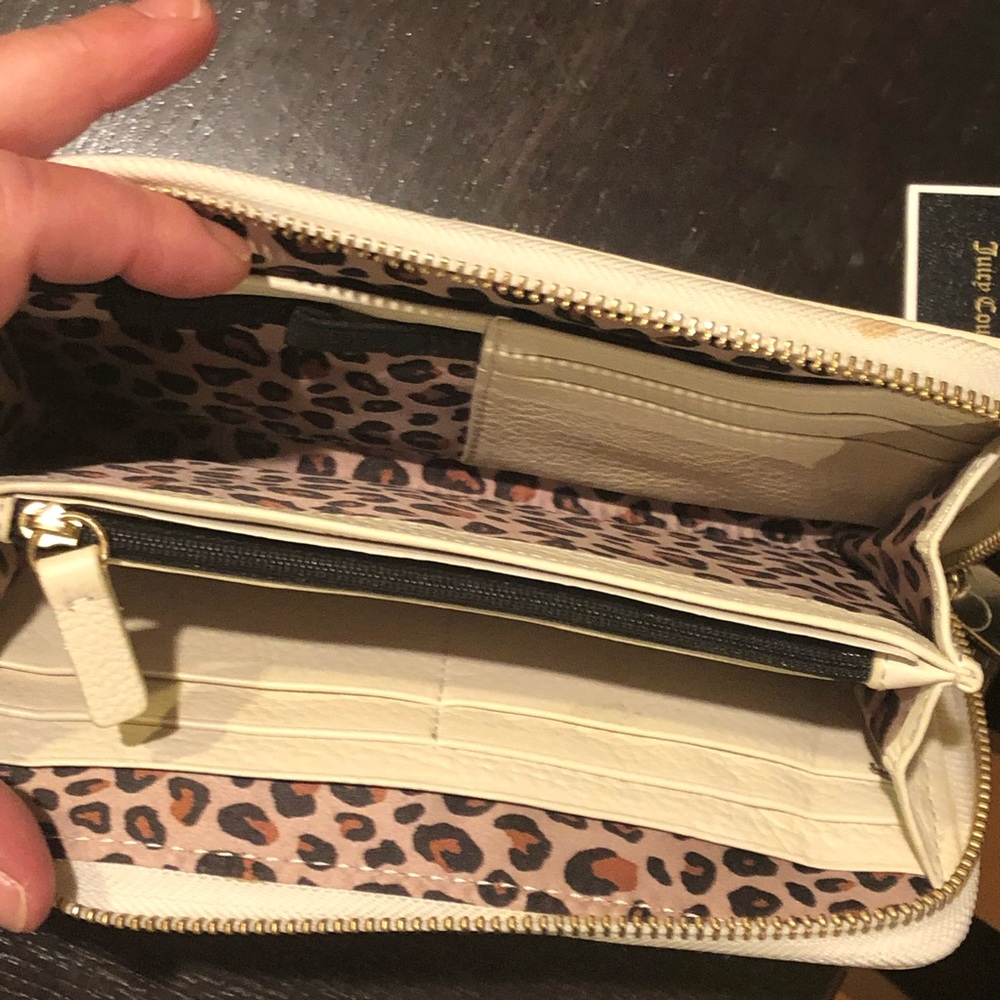 NWT vintage juicy couture white leather wallet black label - Picture 4 of 9